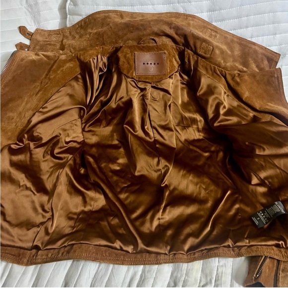 Free People x blankny suede Ranch Chores Weather Jacket coat Yellowstone leather - Picture 6 of 9